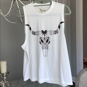 ShowMeYourMumu Bull Skull Graphic Tank
